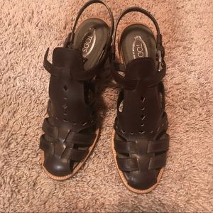 Tod’s Brown leather heels size 8.5